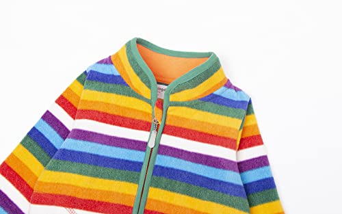 LittleSpring Girls Boys Fleece Jacket Zip Up Lightweight Printing3