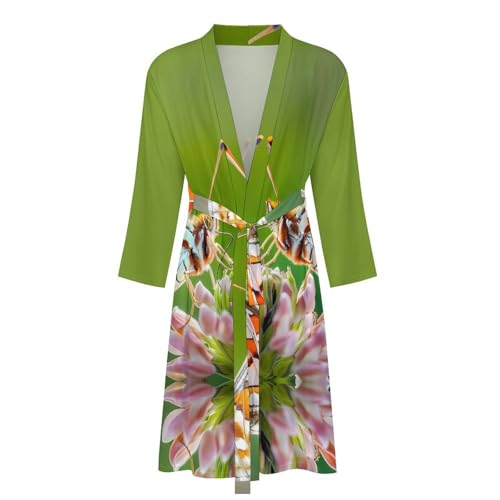 Two Beautiful Butterflies Funny Men's Robe Soft Lightweight Bathrobe Long-sleeve Spa Robes4