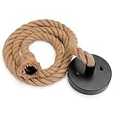 Hemp Rope Pendant Light Cord - Stylish Lighting Solution with UL Certified Wire for E26 LED Bulbs