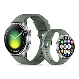 XIAOMI Watch 5 Smartwatch, Google Wear OS, NFC Pay, AI, Gemini, display AMOLED da 1,54'', durata della batteria di 6 giorni, GPS fitness tracker, controllo gestuale, Bluetooth da 47 mm, Verde