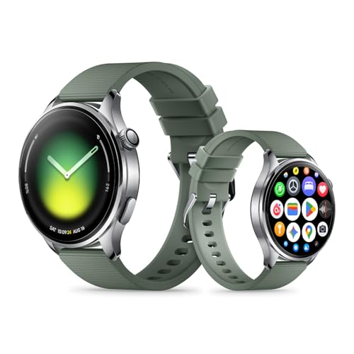 XIAOMI Watch 5 Smartwatch, Google Wear OS, NFC-Zahlung, KI mit Gemini, 1,54” Display, 47mm, bis zu 6 Tagen Akkulaufzeit, GPS-Fitness-Tracking, Gestensteuerung, Saphirglas und Bluetooth, Grün