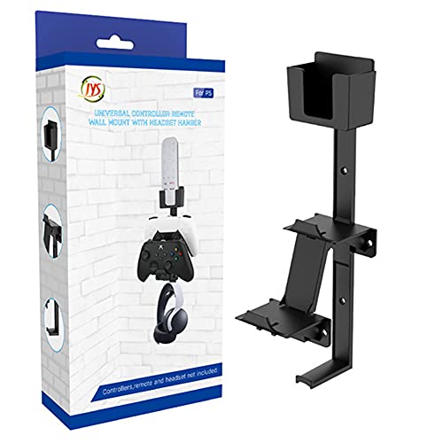 BE-STRONG Organisateur Mural pour Bureau, Support De Contrôleur De Jeu, Support De Casque, pour Nintendo Switch, Xbox 360, Xbox One, PS4, PS5, Steam, PC Gaming,Noir Cover