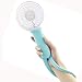 Momoday Mini Air Cool Fan Multi-function Personal Rechargeable USB hanging Handheld with LED Light Portable Cool Student Fan 3 Speeds Powered by Battery/USB for Home Office Outdoor and Travel (Blue)