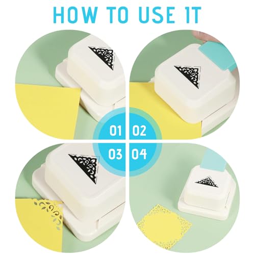 Punzón de esquina triangular para evitar bordes simples en tus manualidades 3