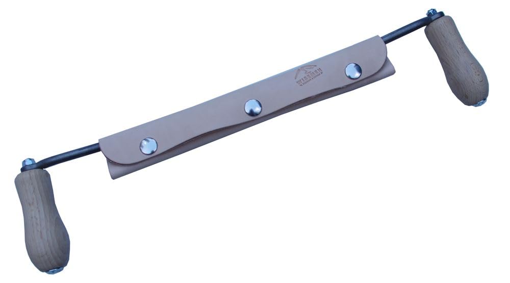 Wisemen TradingStubai Drawknife - Natural Wood Handles - With Leather Sheath - Made In Austria