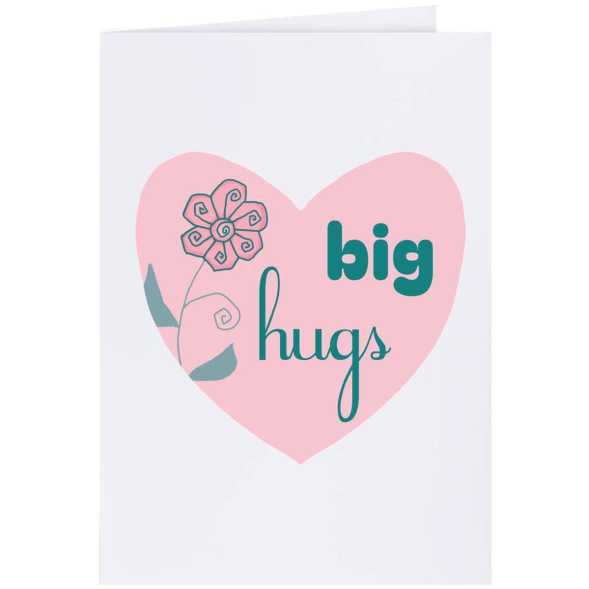 Azeeda 'Big Hugs' Greeting Card - A4 (GC00059774)