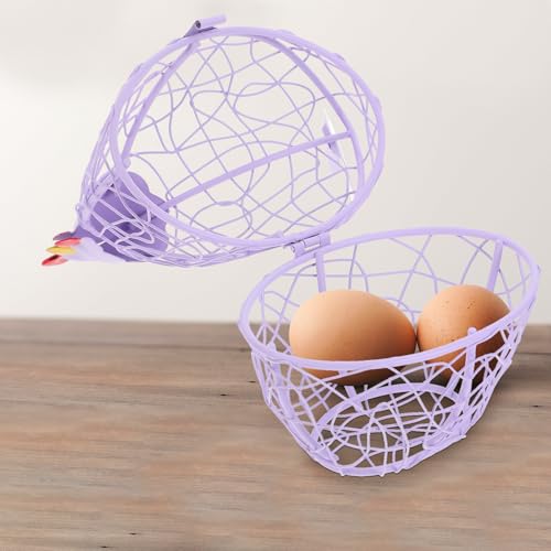 Cesta para huevos de hierro contra el desorden: soporte funcional de encimera 5