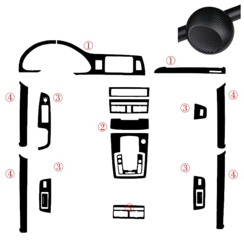 Autocollants carbone de commande centrale intérieur auto Q7 3D 5D