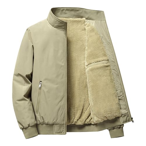 Veste col montant homme ZDJSWJ en laine doublée et parka chaude d'hiver