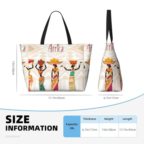 Black African Woman Print Beach Pool Bags Tote For Women Ladies Large Gym Tote Carry On Bag For Weekender Travel Waterproof4