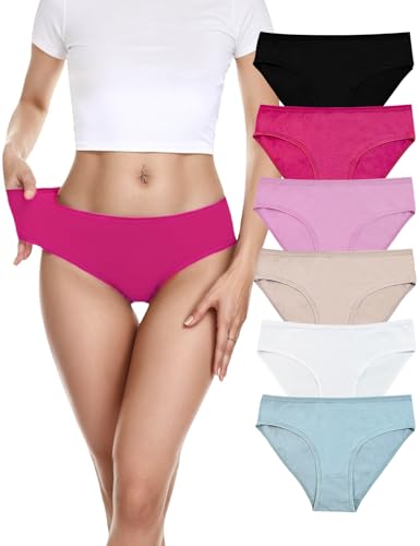 Image of Cotton Underwear for Women - Soft, Breathable, Full Coverage Panties, Tag-Free Comfortable Briefs, Multi-Pack