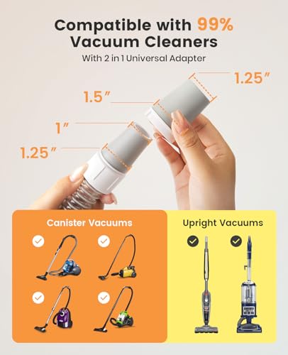 oneisall Dog Brush Vacuum Attachment with 1-1.5'' Universal Adapter,Dog Vacuum Brush for Shedding with 1.5m Extension Tube for Home Cleaning,Compatible with Most Round Vacuum Cleaners - Image 3