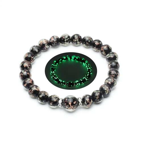 Women's Firefly Beads Murano Glass Jewelry Glow in the Dark Adjustable Bracelets