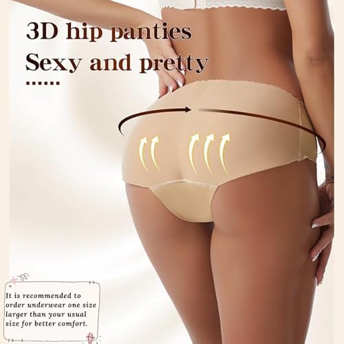 Image of Women's 2pcs Butt Lifter Padded Panties High Waisted Hip Enhancer Shapewear Seamless Control Boy Shorts