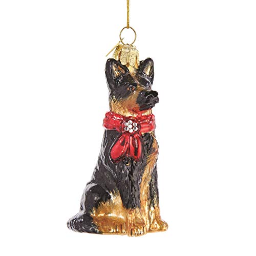 Kurt S. Adler Noble Gems? German Shepherd Glass Ornament, Christmas