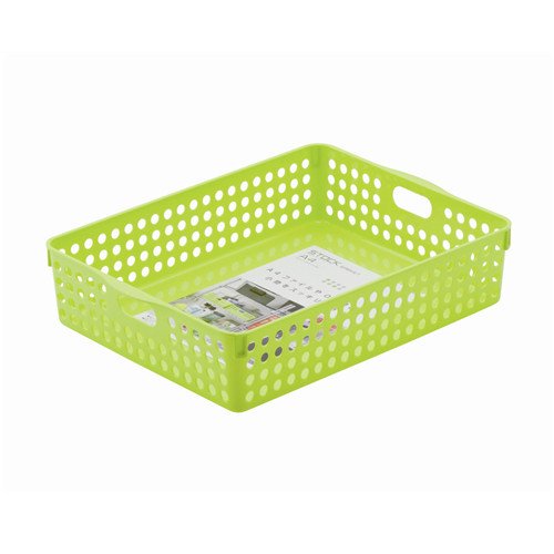 TRUYOOPlastic Basket Tidy Storage Household Office School A4 Stationary (Green)
