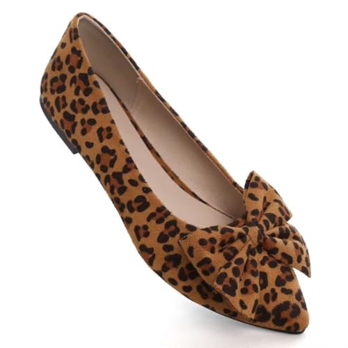 Image of Stunner Womens Flats Fashion Pointed Toe Bowknot Ballet Flats Cute Slip On Dress Flats Comfortable Party Wedding Flats2