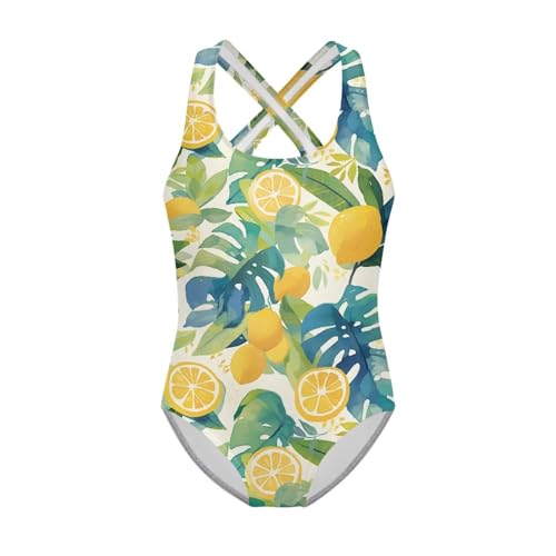 One Pieces Swimsuit for Girls Soft Comfortable Crew Neck Cute Swimwear Bathing Suits Summer Beach Wear