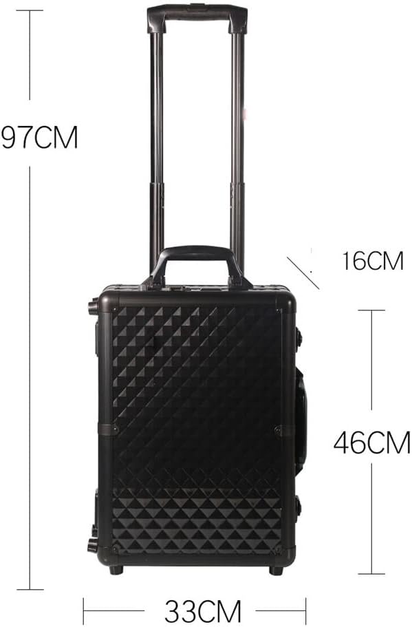 Beauty Trolley Makeup Box Black Large Capacity With Light Box Makeup Artist Multi-functional Nail Tattoo Tool Box