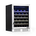 NewAir Built-In Wine Cooler and Refrigerator, 52 Bottle Capacity Fridge with Triple-Layer Tempered Glass Door, AWR-520SB