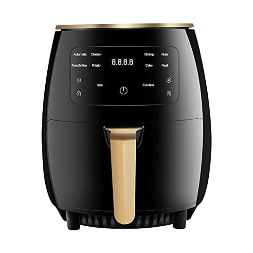 4.5l Rökfri oljefri hushållsluft Fryer Fries Elektrisk ugn Hushållens snabbluftscirkulation Hot Air Healthy Fryer 60 minuters timer 1400W black
