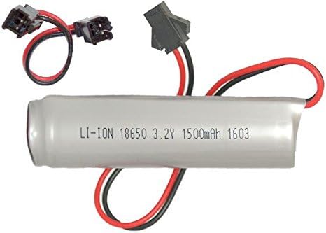 Batería LiFeP04 de 3.2V 1500 mAh para luces solares Gama Sonic (incluye adaptador macho)