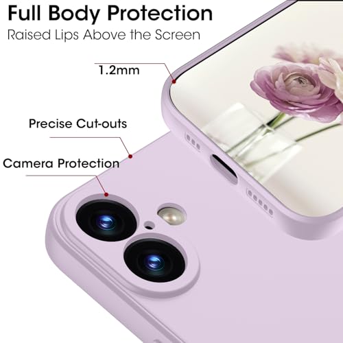 Coque silicone iPhone 16 violette avec dragonne et protection camera - 2