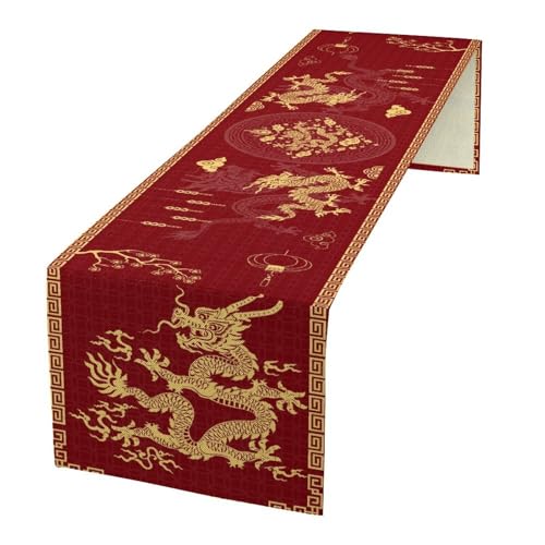 Chemin de table aspect lin lavable pour protéger et décorer la table - 6