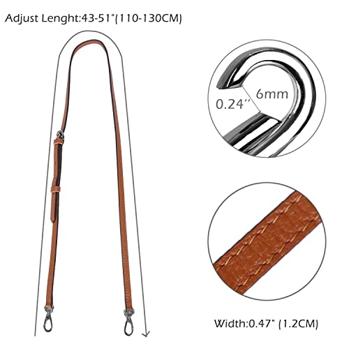 Image of LIVE UP Full Grain Purse Strap Genuine Leather Replacement for Cross Body Bag Handbags