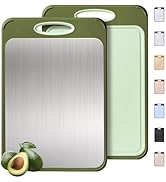 2 in 1 Stainless Steel Cutting Board with Handle Chopping Double Sided Mama Mommy Bonus Busy Mom ...