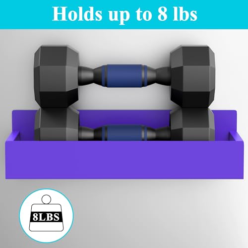 Image of HuggieGems 4 Pack Magnetic Spice Storage Rack Organizer for Refrigerator and Oven, Purple Fridge Organizers and Storage | Magnetic Shelves Heavy Duty for Fridge in Kitchen, Seasoning Storage Organizer, For Oven Washer and Dryer, For Heavier Items