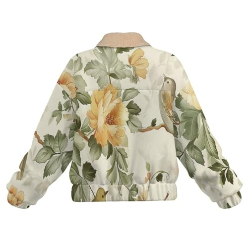 Chaqueta de peluche para mujer con acabados de alta costura retro y sherpa 6
