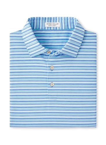PETER MILLAR Men's Bonnet Oakland Performance Jersey Polo Medium Blue