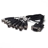 GXMRHWY VGA 15-pinowy męski 1 do 8 BNC żeńskie gniazdo wideo VGA CCTV karta przechwytywania wideo karta monitorująca kabel ogon 40 cm