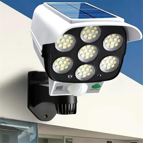 Luz solar 77LED para iluminar zonas oscuras de la fachada sin usar cables 2