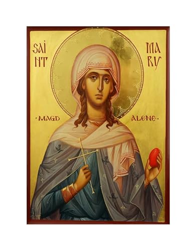 Saint Mary Magdalene Greek Orthodox Icon Canvas Print - Religious