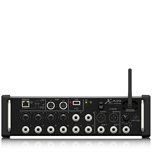 Behringer X AIR XR12 Mezclador digital de 12 entradas para tabletas iPad/Android con 4...
