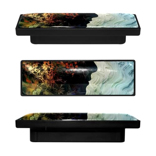 4 Pack 3.6inch Length Black Kitchen Cabinet Knobs Stainless Steel Drawer Knobs Bedroom Dresser Knobs for Men Women Girls, Nursery Knobs