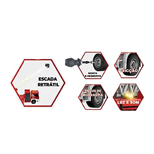 Blocos para Montar, Montbrinq, Bombeiro, 95 peças