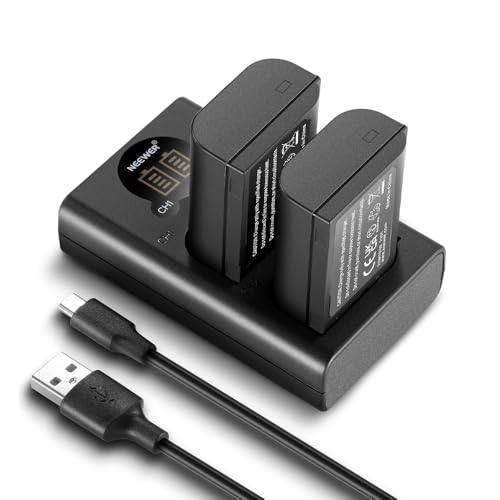 Kit 2 DMW-BLK22 2400mAh USB Duplo Compatível com Câmeras Panasonic Lumix GH5 GH5S G9 GH6 - Energia Extra para Fotografia e Vídeo