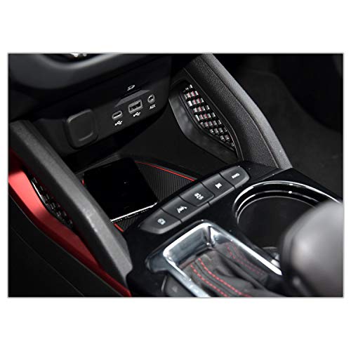 Image of CDEFG Custom Fit Cup, Door and Center Console Liner Accessories for 2021 2022 2023 Trailblazer, Car Slot Mats Cup Holder Inserts Coaster Pad Anti Slip, 19PCS (Red Colored Trim)