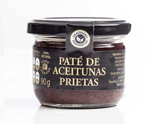 Pate de Aceitunas Prietas Tapenade Olivada de Aceituna Prieta negra Deshidratada vegetal 100% natural ideal para aperitivos veganos aceituna aliñada rica en fibra artesanal