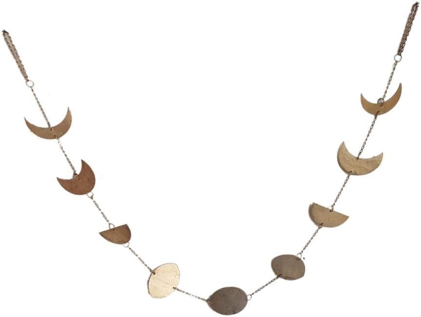 Shri Surya Handicrafts Moon Wall Decor - Moon Phases Wall Hanging Moon Garland - Lunar - Moon Child - Moon Wall Art - Horizontal or Vertical Hanging