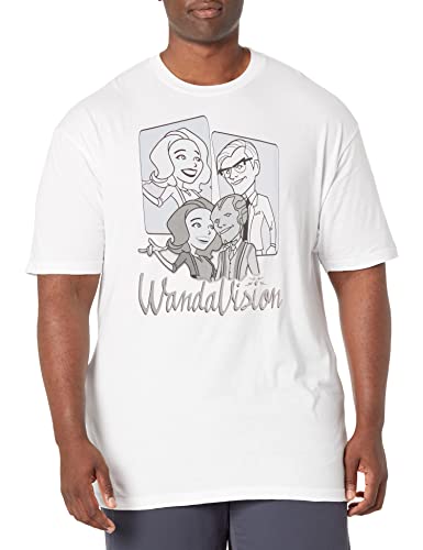 T-Shirt Marvel Wandavision Homme avec Imprimé Panneaux de Figurines