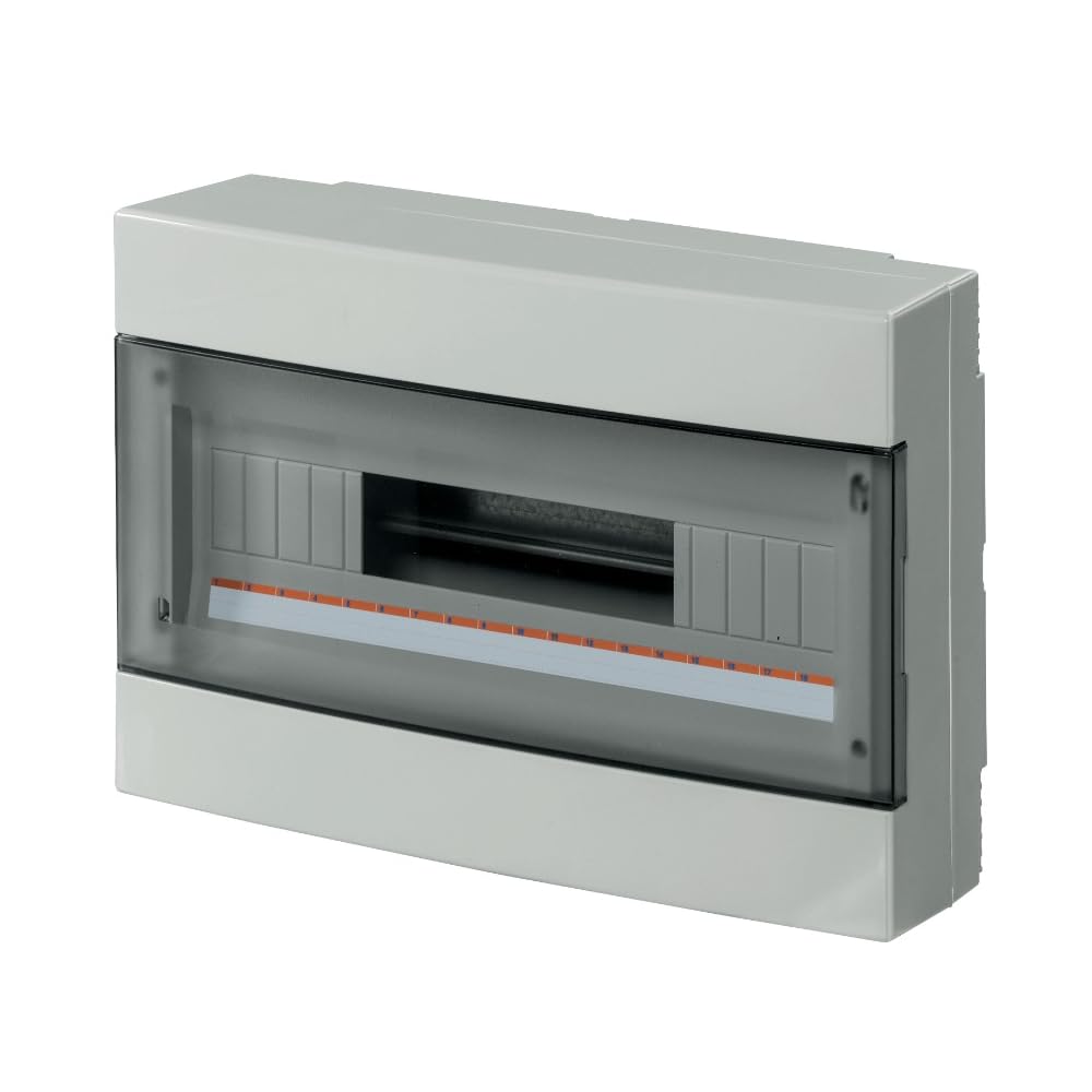 Centralino da Parete – Quadro Elettrico 18 Moduli DIN IP40 con Morsettiera – Sportello Fume Reversibile, Barra DIN, per Impianti Interni