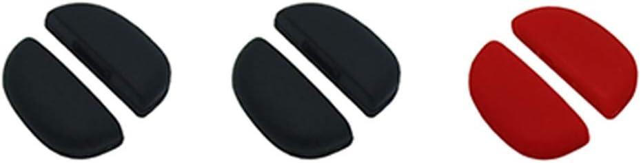 Eye Glasses Nose Pads,Silicone Nose Cushions,3 Pairs of Silicone Decompression Non-Slip Nose Pads, Snap Nose Pads(Red)