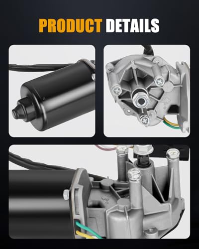 Image of ROADFAR Front Windshield Wiper Motor Fit for Jeep for Wrangler 1997-2002 | Fit For Jeep For TJ 1997-2002|For Jeep For Wrangler 1997-2002|Replace 227145|AA140442|WIP1651|40-442|85-442|4864892|5 Pins