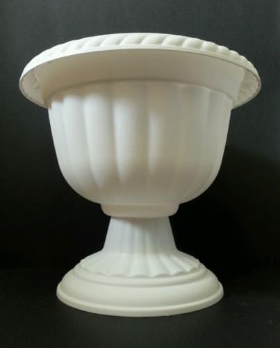 12" Diameter Sparta Pedestal Urn by Landmark PLastics (3, White)
