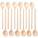 12- Inch Wooden Kitchen Spoons Baking Mixing Serving Craft Utensils Bulk Oval Spoon Puppets Beechwood - Long Handle - Set of 12 - MR. WOODWARE