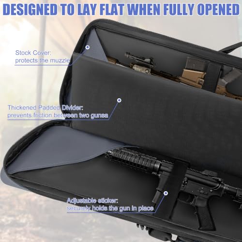 Image of Double Rifle Case Soft Gun Bag 26 /28 /32 /36 /42 /46 /48 /51 /55 inch